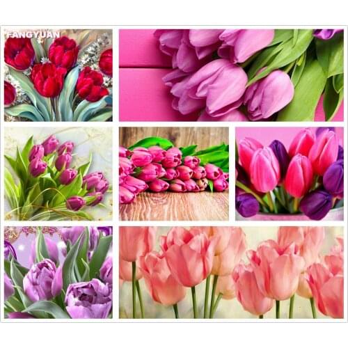 5D Diy Diamond Painting Flowers Cross Stitch Kits Art Picture Rhinestone Mosaic Diamond Embroidery Landscape Home Decor Gift