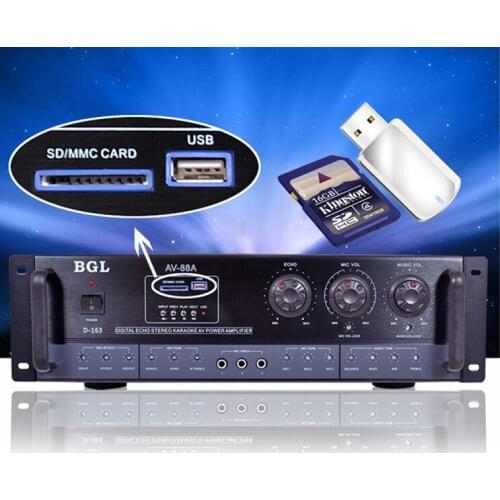 AV-88A 150W+150W professional home audio Cara OK ECHO stereo digital amplifier Subwoofer effect output