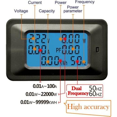 AC 20000W 250V 100A Digital Voltage Meters indicator Power Energy Voltmeter Ammeter current Amps Volt wattmeter tester detector