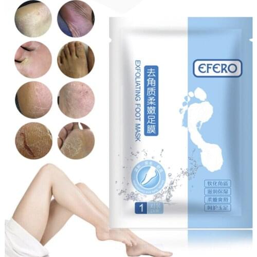 EFERO Exfoliating Foot Mask Socks For Pedicure Peeling Dead Skin Remover Foot Cream Anti Crack Heel Softener Peel Off Mask