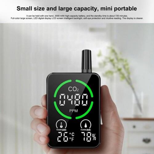 Intelligent CO2 Meter CO2 Detector Multifunctional Thermohygrometer Home Gas Analyzer Household Digital Air Pollution Monitor