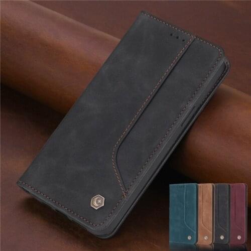 Leather Wallet Case For iPhone 12/12 Pro Max/12 Mini 11/11 Pro XR X XS Max 8 7 6 6S Plus Case Purse Retro Protective Flip Cover