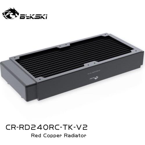 BYKSKI 240mm Copper Radiator 40mm Thickness for Water Cooling for 12cm Fan Water Cooler for 120mm Fan Cooler Radiatro