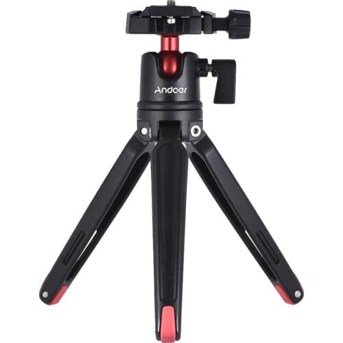 Andoer Mini Tripod Handheld Travel Tabletop Tripod Stand for Smartphone for Canon Nikon Sony DSLR Mirrorless Camcorder