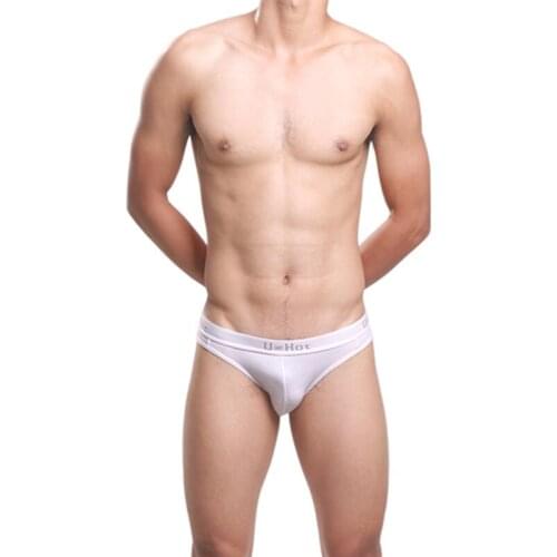 Mens Cotton Briefs Sexy Bikini Panties Swimwear Beach Sunbath Bottoms Low Waist Male Breathable Underpants Thong Shorts