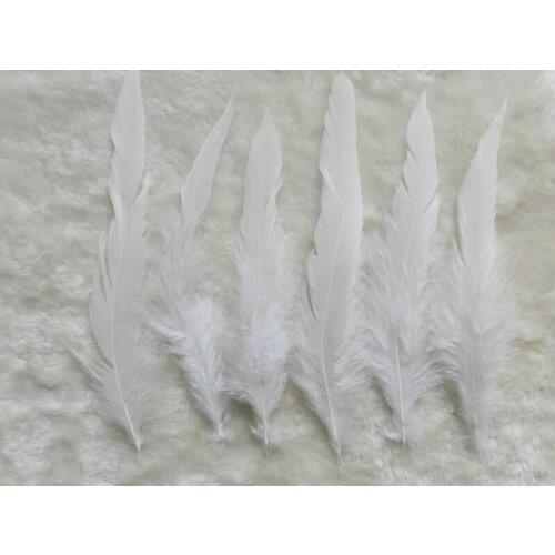 NEW!200pcs/lot 4-6inches 10-15cm Rooster Feather Mainly White Feathers ,white feathers,craft rooster feathers