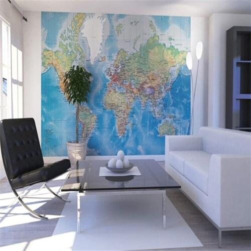 Beibehang Map world wallpaper 3d wallpaper for entranceway living room mural wallpaper background wall paper papel para pared
