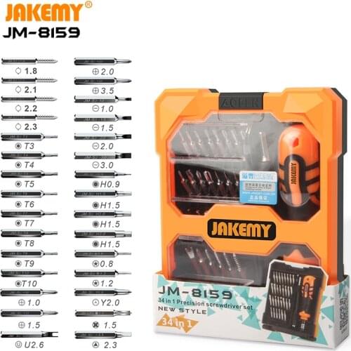 JAKEMY JM-8159 Portable Precision screwdriver set DIY hand tool for IPhone cell phone computer eyeglasses game pad repair