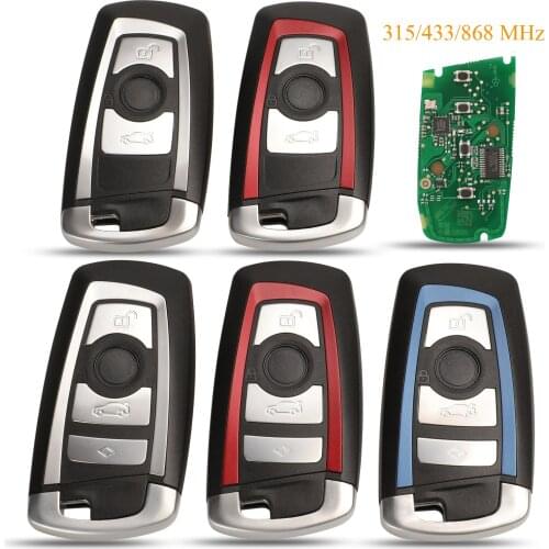 Kutery 3/4 Buttons 315/433/868 Mhz Smart Remote Key For BMW 3 5 7 Series CAS4 System 2009 - 2016 KR55WK49863