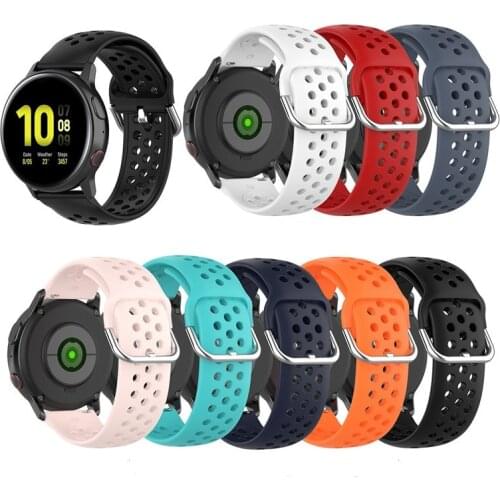 20mm 22mm Silicone strap for Samsung Galaxy 42mm active watch 244mm gear S2 sports soft strap for amazfit bip Replacement strap