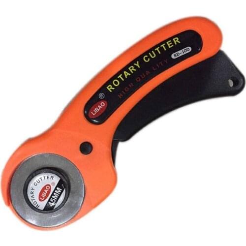45mm Rotary Cutter Fabric Craft Tool with Safety Lock Ergonomic Rolling Cutter Tool for Cloth Sewing Leather Quilting DIY Craft