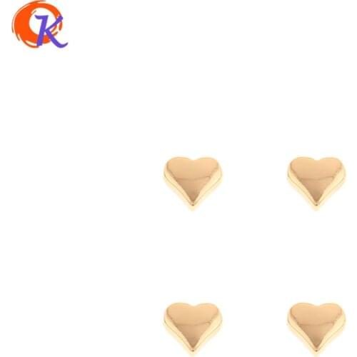 Cordial Design 100Pcs 5*6MM Jewelry Accessories/DIY Making/Heart Shape/Genuine Gold Plating/Hand Made/Beads/Earring Findings