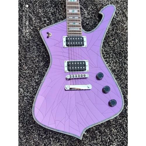 High quality six string electric guitar, model guitar, black lacquer, embedded abalone, fixed bridge, free shipping