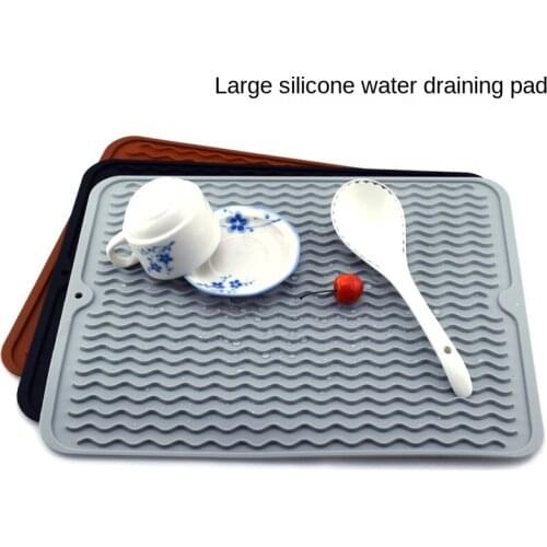 30*40cm Silicone Square Dish Drying Mat Heat Resistant Draining Tableware Dishwaser Durable Cushion Pad Dinnerware Table Mat