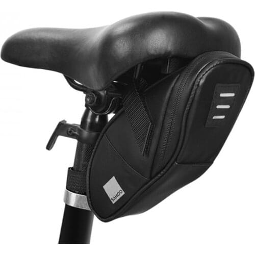 Bicycle Saddle Bag 0.5L MTB Mountain Road Bike Seatpost Bag with Night Warning Light Reflector for Cycling Accessories