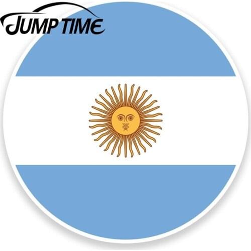 Jump Time for Argentina Flag Vinyl Sticker Decal Laptop Car Luggage Travel Tag Decal Rear Windshield Waterproof Car Accessories