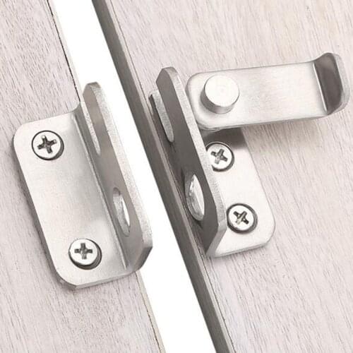 Stainless Steel Bolt Anti-theft Security Door Thick Thicken Bolt Locker Lock Hasp Simple Turn On Left / Right Brief Household