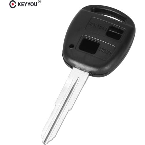 KEYYOU 10x Remote Replacement Car Key Shell Case For Toyota Yaris With TOY41 Uncut Blade