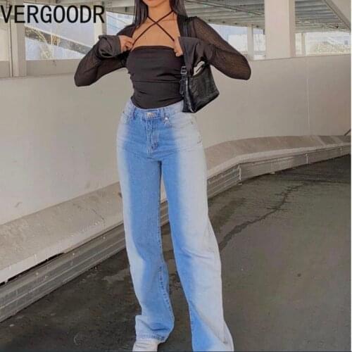 Summer New Women Jeans Casual Gradient Color Wide Leg Jean High Waist Loose Denim Trousers Streetwear Pants Plus Size New Female
