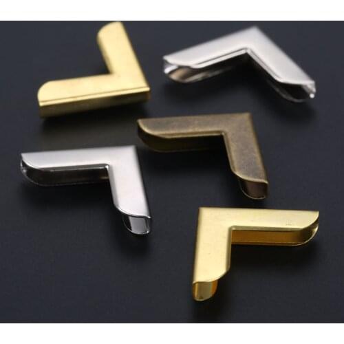 20Pcs Gold Scrapbooking Notebook Albums Card Menus Iron File Folders Book Corner Plated Protectors 20*20mm