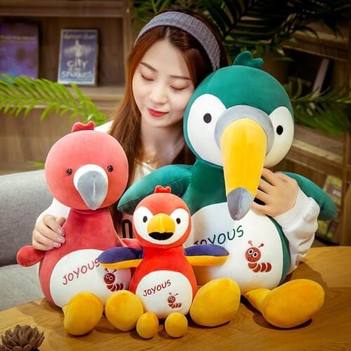 1pc 25/35/45CM Cute Parrot Plush Toys Lovely Ostrich Bird Plush Dolls Stuffed Soft Animal Toucan for Kids Baby Birthday Gifts