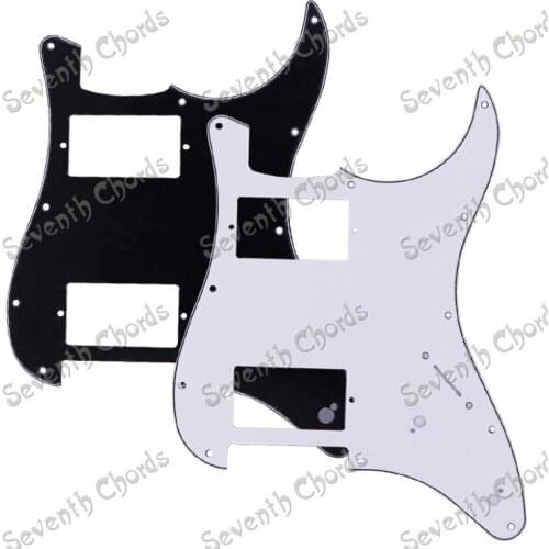 2 Pot Hole 3 Ply HH Pickguard Scratch Plate Scratchplate Pick Guard Anti-scratch Plate for Electric Guitar / White black choose