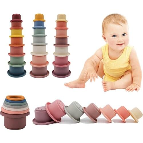 6 Pcs Stacking Cups Early Educational Stacking Toys Montessori Stacking Cups Toys Intellectual Development Nesting Cups Toy Fun
