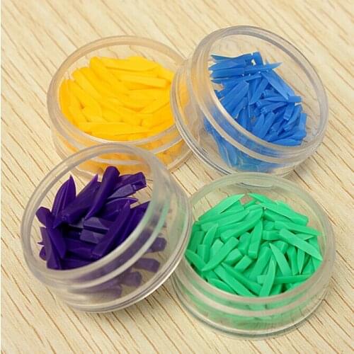 Free shipping Dental Disposable Wedges Plastic 4 Colors 400 Pcs dental lab equipment