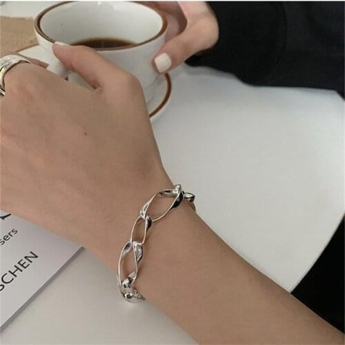 Miuoxion Retro Irregularly Twisted Chains Bracelet Personality Fashion Jewelry For Women Feature Namour Charm Gift All Seasons