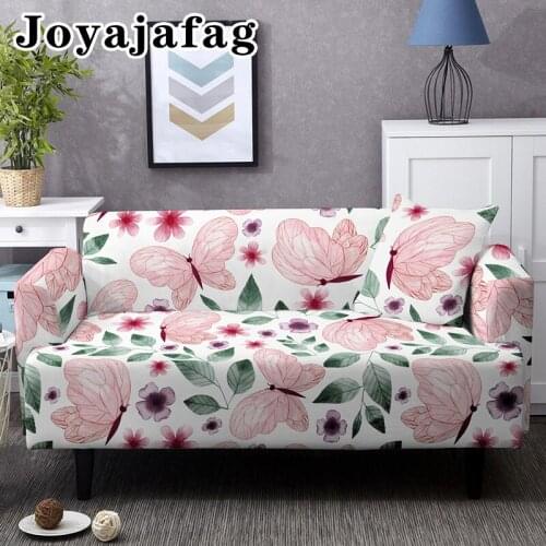 Floral Printing 1/2/3/4 Seater Stretch Sofa Cover For Living Room Washable Elastic Slipcover Dust-proof All-cover Couch Covers