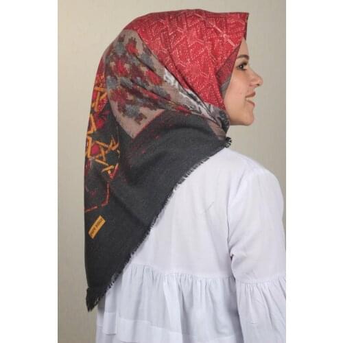 PURE AMOR PATTERNED WINTER DUBAI SCARF-DESEN-03-RENK-01