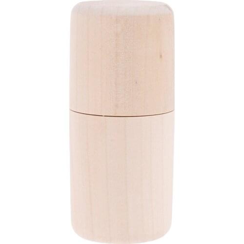 Cylinder Wood 10 / 15ml Essential Oil Storage Organizer Box for