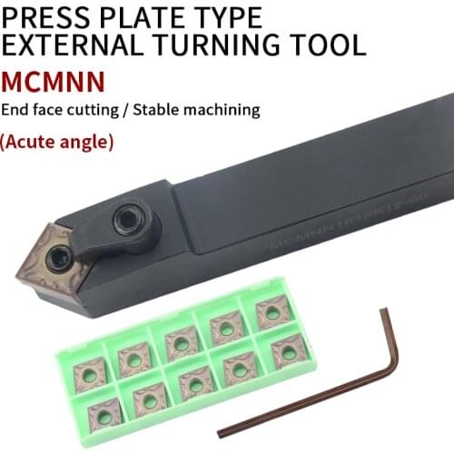 External Turning Tool Holder MCMNN1616/2020/2525/3232 Acute angle Carbide Inserts CNMG12 MCMNN Lathe Cutting Machine Tools