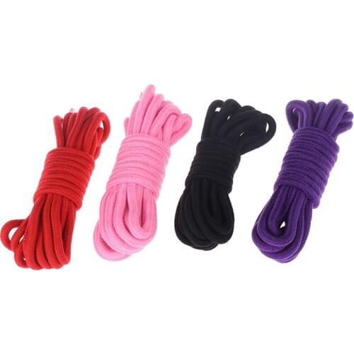 New 5M Thicken Sex Cotton Bondage Restraint Rope Slave Roleplay Toys For Couples Adult Games Products Soft Cotton Knitted Rope
