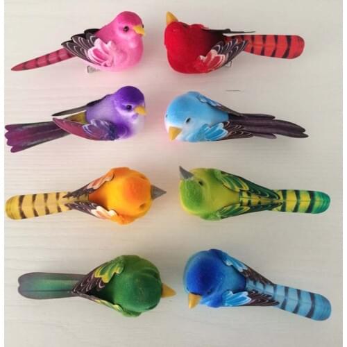 12PCS,High Quality Artificial Foam,Feather Small Colorful Love Birds Without Feet,With Magnet On The Abdomen,Wedding Decoration