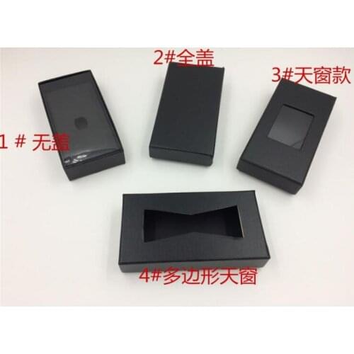 Classic Black Tie Box Bow Tie Necktie Tie Gift Boxes Mens Tie Packaging Dispaly Storage Cases 4 Styles Window Top 100pcs/lot