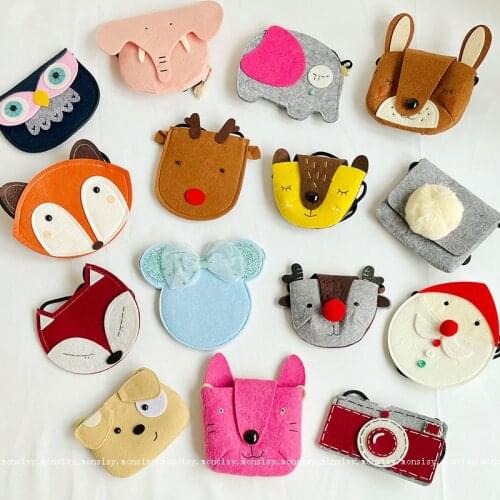 Monsisy Girl Purse and Handbag For Children Bag Wallet Cartoon Fox/Bear/Rabbit/Elephant Baby Boy Toddler Shoulder Bag Gift