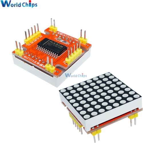 Red MAX7219 LED Dot Matrix Common Cathode Microcontroller Display Module Control 5V/3.3V LED Matrix 8x8 for Arduino