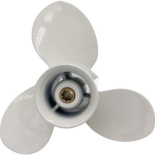 Boat Propeller Suit For Yamaha 9 1/4X9 Aluminum Prop 9.9-15HP 20HP 3 Blade 8 Tooth Rh Oem No: 63V-45945-10-El