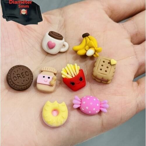 1PCS Resin Cute Cartoon Fridge Magnetic Sticker French Fries Banana Cookies Donuts Candy Coffee Refrigerator Magnet Children Toy