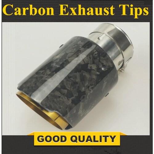 Genuine New hot sale Forged Carbon Muffler Tip Exhaust System Universal Stainless gold Mufflers pipe