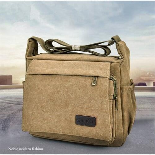 New Canvas Men Shoulder Bag Vintage Crossbody Ladies Messenger Bags Large Capacity Multi-pocket Handbags Male Travel bags Totes