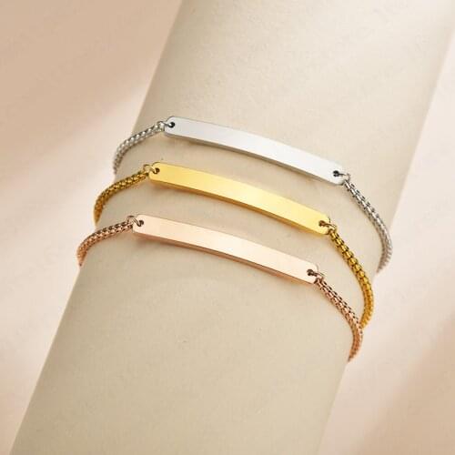 Personalize Bangles Adjustable Customized Name Bracelet Stainless Steel Words Engraving Letter Heart Chain Family Baby Mon Gifts