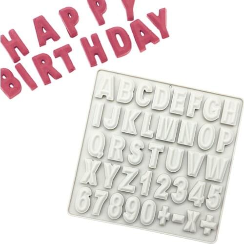 Uppercase Letters Numbers Silicone Sugarcraft Cupcake Baking Mold Fondant Cake Decorating Tools