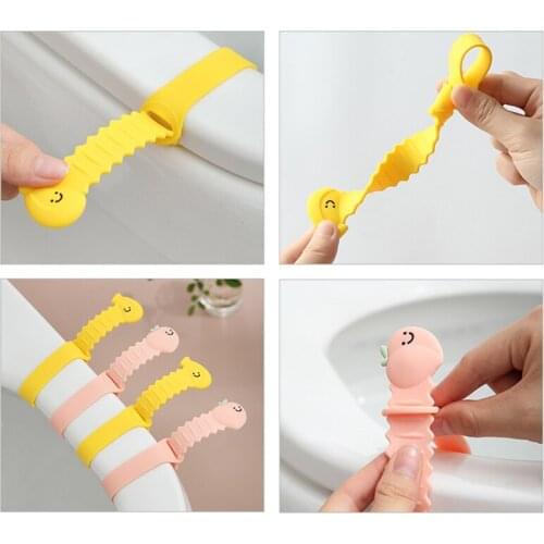Adjustable Toilet Lid Handle Seat Antibacterial Silicone Toilet Lid Handle Easy to Clean