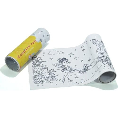 Coloring Roll, Wall Painting, Children Coloring Poster Continuous Coloring Paper, Child Angel Pattern, Ages 3