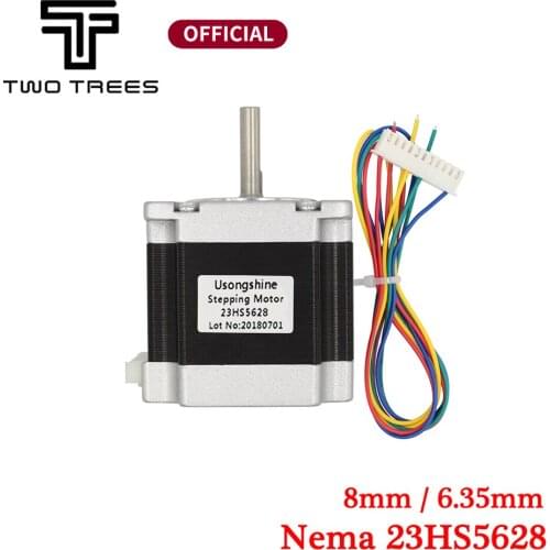 TWO TREES 23HS5628 4-lead Nema 23 Stepper Motor 57 motor 165 Oz-in 56mm 2.8A 6.35mm/8mm TB6600 CNC Laser Grind Foam Plasma Cut