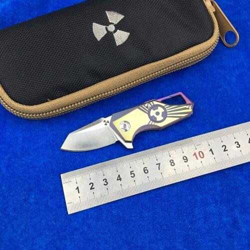 LEMIFSHE JK5313 Flipper folding knife s35vn steel blade titanium alloy handle camping outdoor kitchen fruit knife EDC tool