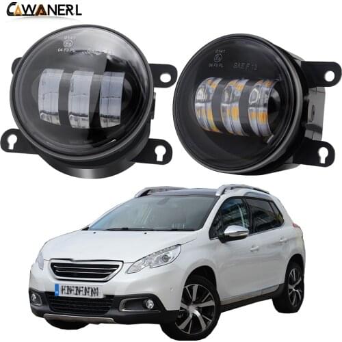 LED Fog Light For Peugeot 2008 2013-2018 Car Accessories 30W 6000LM Front Bumper Fog Lamp DRL White Amber H11 12V