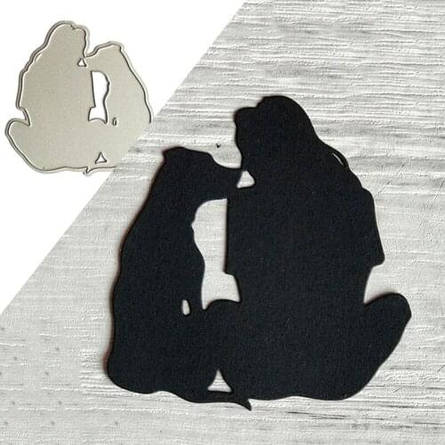Dog Woman Animal Care Craft metal cutting dies cut die mold Scrapbook paper craft knife mould blade punch stencils dies